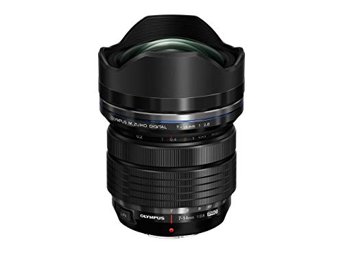 Olympus M.Zuiko Digital ED 7-14mm F2.8 PRO Objektiv, Weitwinkelzoom, geeignet für alle MFT-Kameras (Olympus OM-D & PEN Modelle, Panasonic G-Serie), schwarz