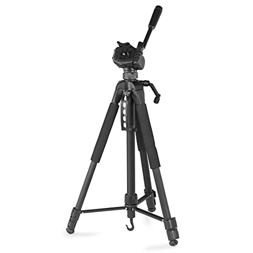 Hama Kamera Stativ Action 165 3D (Kompaktes Fotostativ inkl. Handy-Halterung, Tripod mit 61-165cm Höhe, Dreibeinstativ mit 3-Wege-Kopf, Kamerastativ mit Tasche passend für...