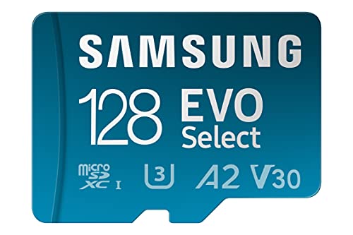 Samsung EVO Select 128GB microSDXC UHS-I U3 130MB/s Full HD & 4K UHD Speicherkarte inkl. SD-Adapter (MB-ME128KA/EU)