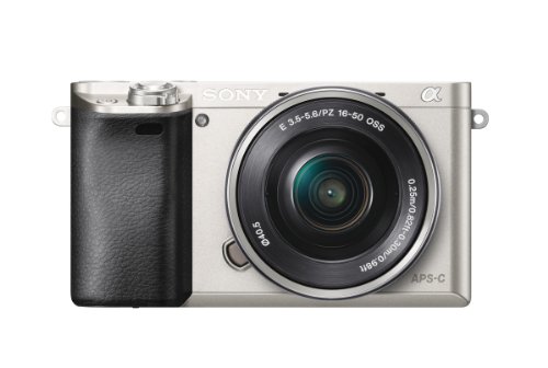 Sony Alpha 6000 Systemkamera (24 Megapixel, 7,5 cm (3 Zoll) LCD-Display, Exmor APS-C Sensor, Full-HD, High Speed Hybrid AF) inkl. SEL-P1650 Objektiv silber
