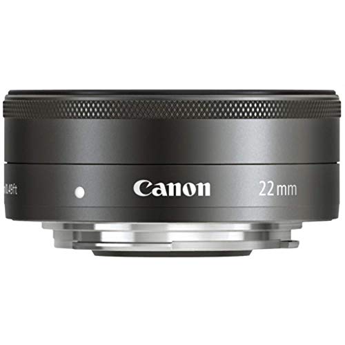 Canon 5985B005AA Objektiv EF-M 22mm F2 STM Pancake für EOS M (Festbrennweite, 43mm Filtergewinde, Servo Autofokus), schwarz