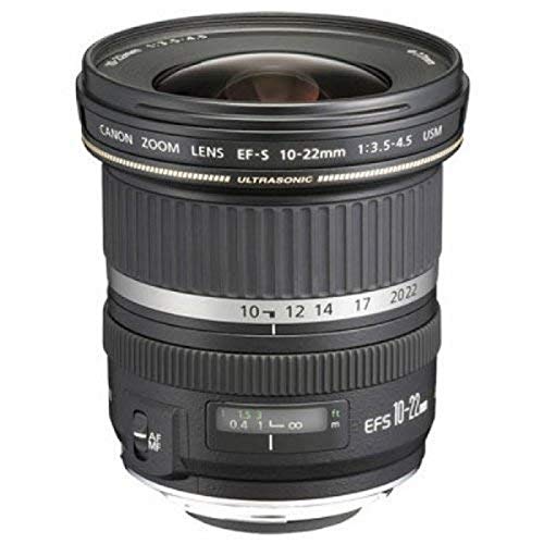 Canon Zoomobjektiv 9518A007AA EF-S 10-22mm F3.5-4.5 USM Ultraweitwinkel für EOS (77 mm Filtergewinde), schwarz