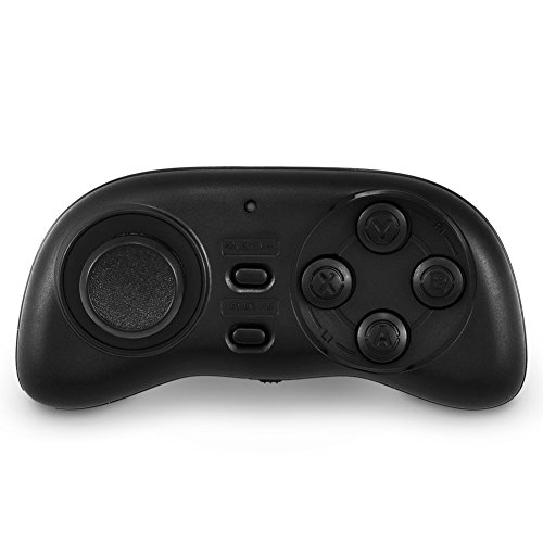 Denash Multifunktionale tragbare drahtlose Bluetooth Mini Spiel conroller Gamepad Joystick Griff Fernauslöser Bluetooth Maus Multimedia Controller(Schwarz)