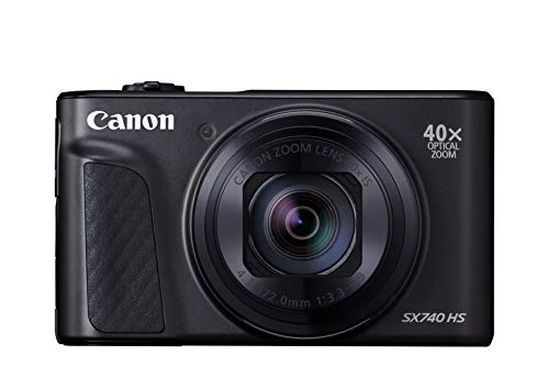 Canon PowerShot SX740 HS Digitalkamera (20,3 MP, 40-fach optischer Zoom, 7,5cm (3 Zoll) Display, DIGIC 8, 4K Ultra HD, HDMI, WLAN, Bluetooth, Blendenautomatik, Zeitautomatik),...