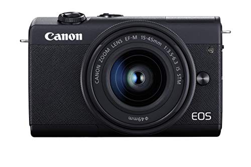 Canon EOS M200 Systemkamera Gehäuse - mit Objektiv EF-M 15-45mm F3.5-6.3 IS STM Kit (Body, 24,1 MP, klappbares Display, 4K und Full-HD, DIGIC 8, Dual Pixel CMOS AF, Bluetooth...