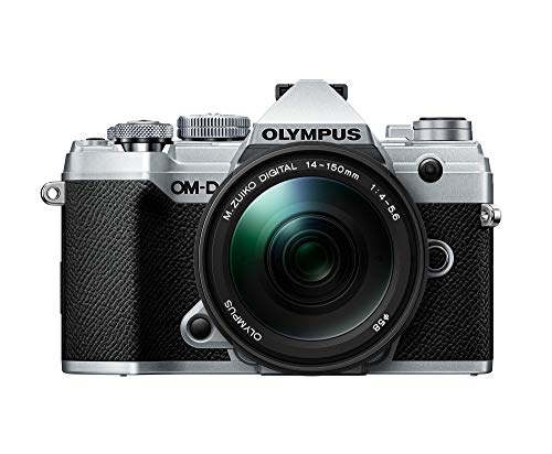 Olympus OM-D E-M5 Mark III Kit, Systemkamera (20 MP, 5-Achsen Bildstabilisator, leistungsstarker Autofokus, elektr. OLED-Sucher, 4K-Video, WLAN, Bluetooth), silber inkl. 14 -...