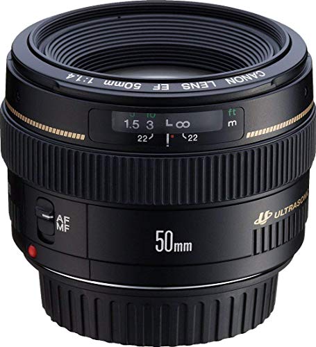 Canon Objektiv EF 50mm F1.4 USM für EOS (Festbrennweite, 58mm Filtergewinde, AF-Motor), schwarz