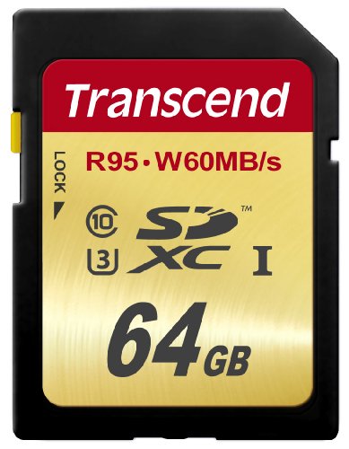 Transcend SDXC UHS-I U3 64GB Speicherkarte (95 MB/s Lesen, 60MB/s Schreiben)