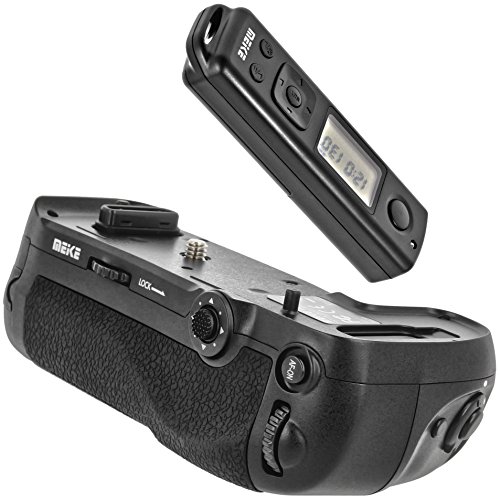 Meike Batteriegriff Akkugriff Battery Grip kompatibel mit Nikon D850 Ersatz für Nikon MB-D18 inkl. Fernauslöser mit 2.4 Ghz Funk Frequenz bis zu 100m Reichweite – MK-D850...