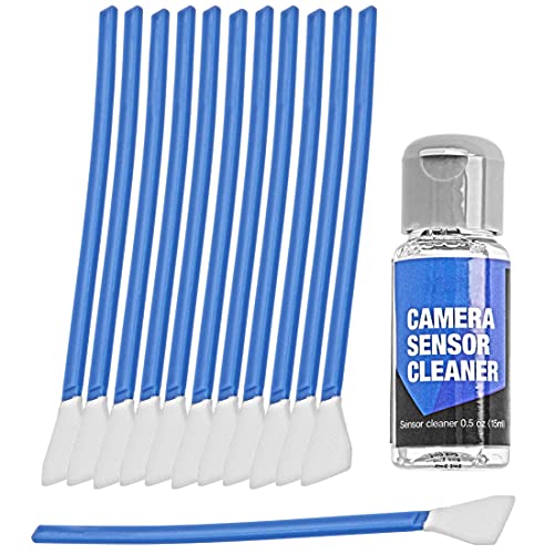 Kamera APS-C Sensor Reinigungs Kit für 6 bis 12 Reinigungen, 12x Swab 16mm staubfrei, vakuumverpackt 15ml Flüssigreiniger