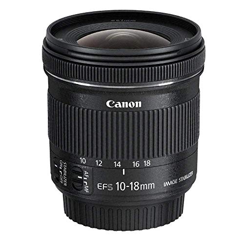 Canon Zoomobjektiv 9519B005AA EF-S 10-18mm F4.5-5.6 IS STM Ultra Weitwinkel für EOS (67mm Filtergewinde, Bildstabilisator), schwarz