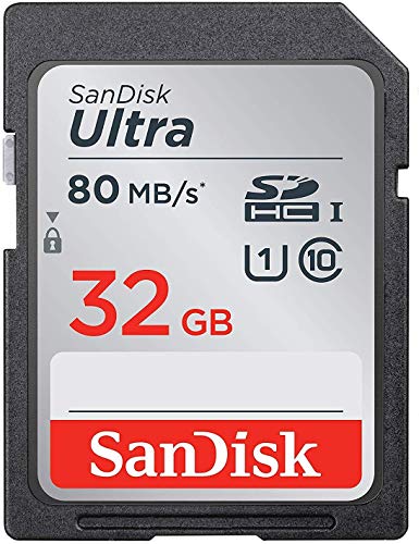 SanDisk Ultra 32GB SDHC Speicherkarte bis zu 80 MB/Sek, Class 10 Speicherkarte FFP