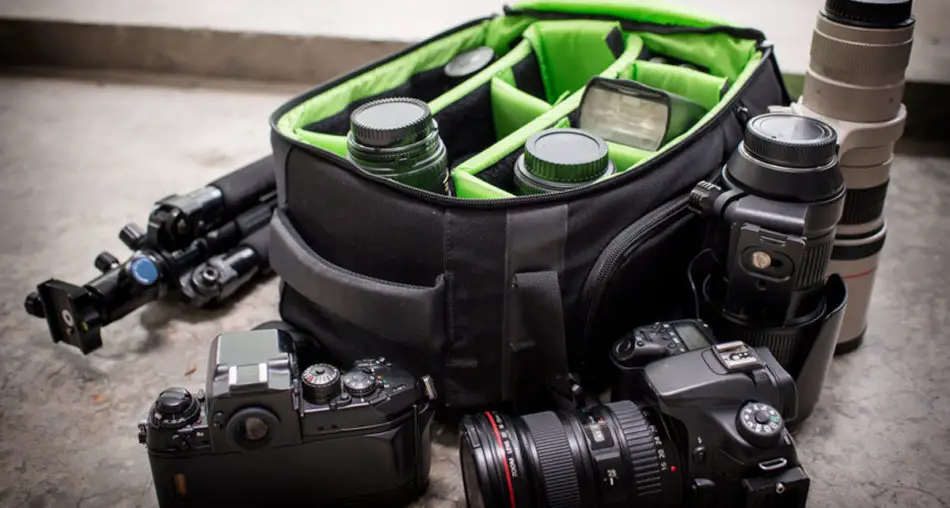 Wasserdicht Fotorucksack SLR Kameratasche Kamera Rucksack mit 14 Zoll Laptopfach und Regenschutz für Spiegelreflexkameras TARION Kamerarucksack 